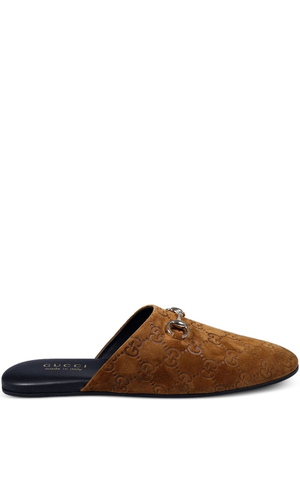 GG leather slippers