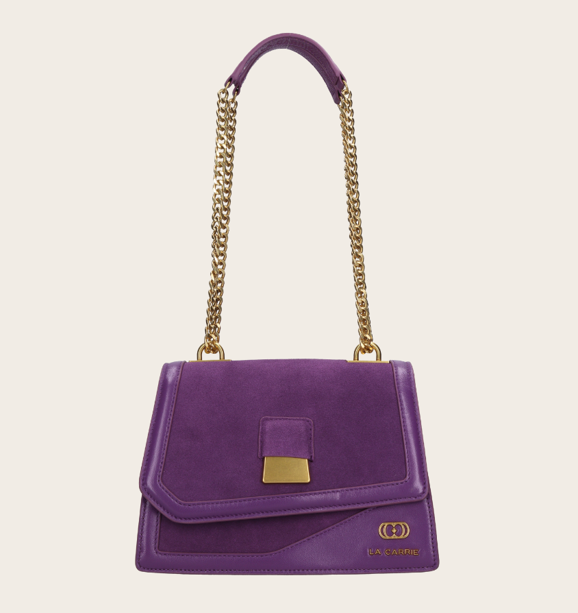 Borsa in pelle e camoscio
