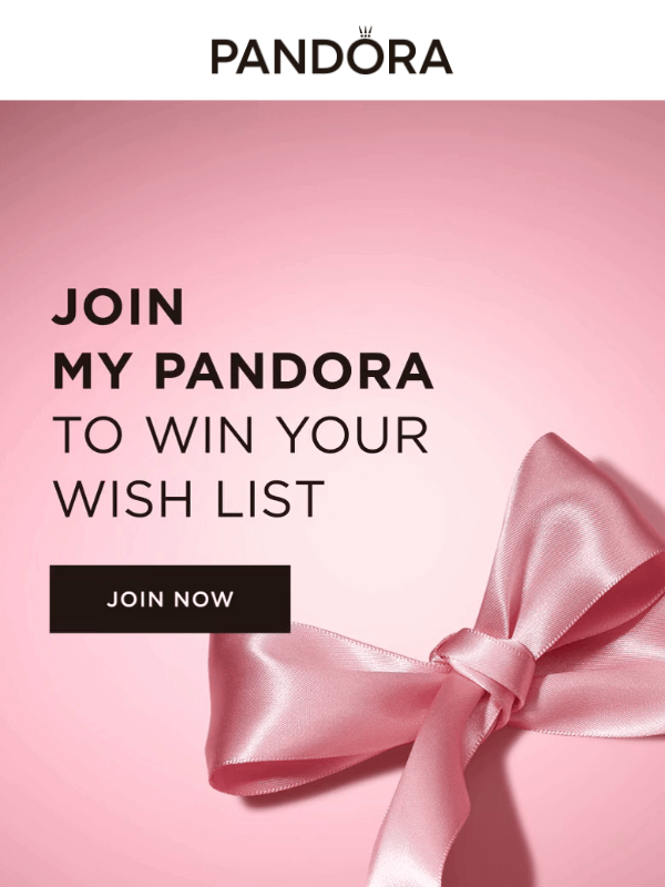 My Pandora Exclusive: Make your wishlist come true by winning a $250 gift card!