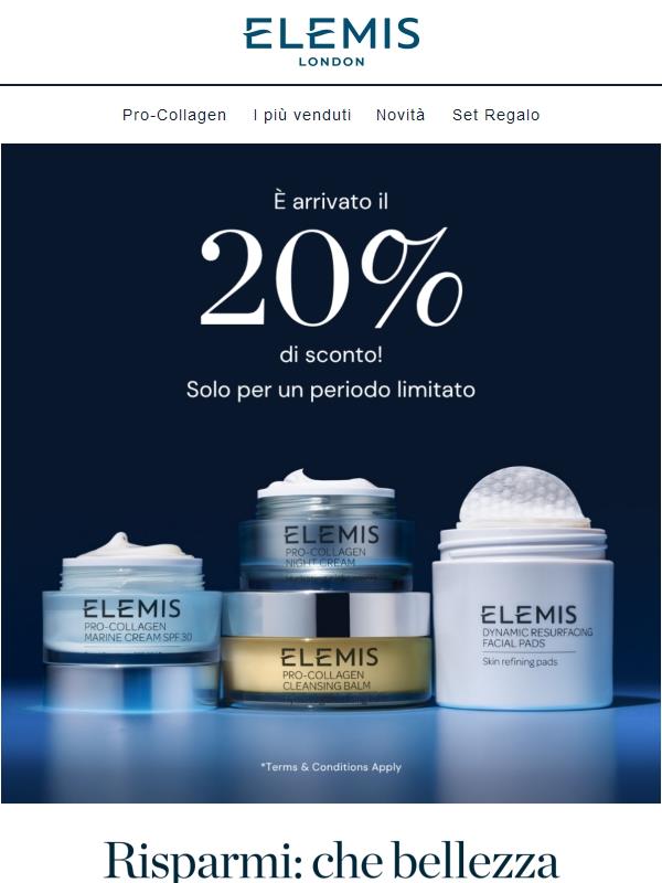 Il 20% di sconto è qui 🛍️