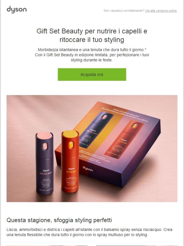 Gift Set Beauty per nutrire i capelli e ritoccare il tuo styling