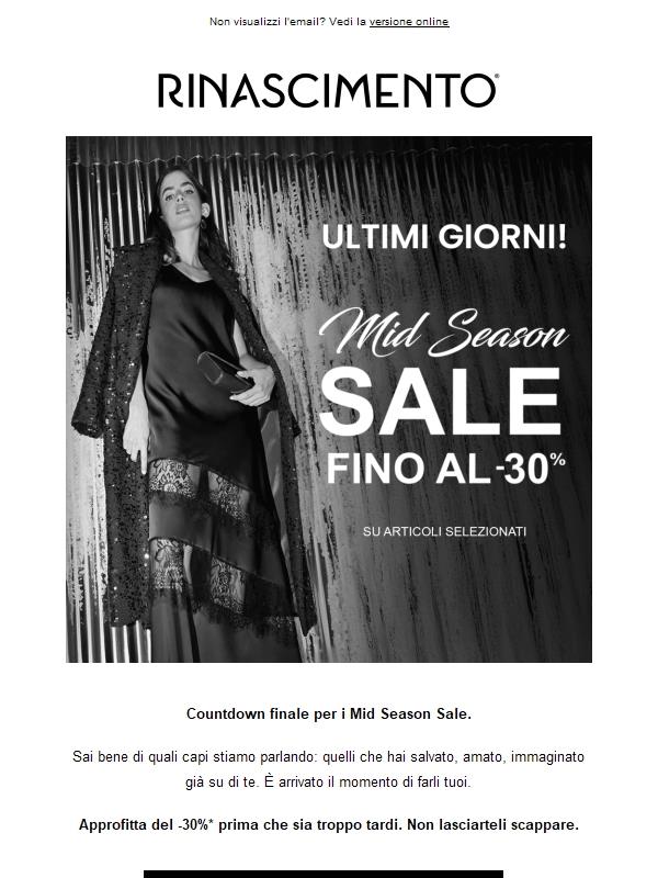 Mid Season Sale: Ultima chiamata!
