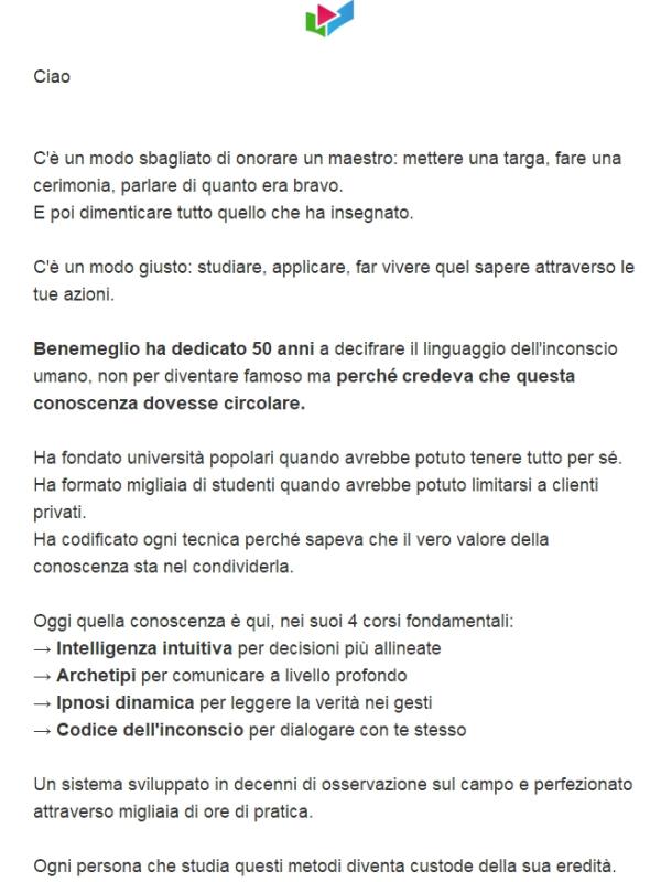 L'unica eredità che conta davvero