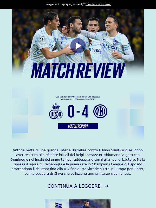 Union SG-Inter 0-4 | Quattro squilli nerazzurri