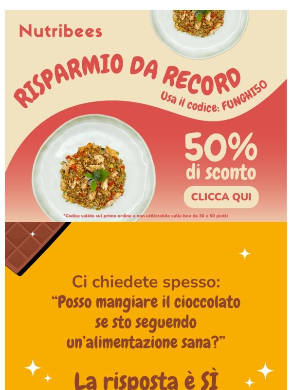 Cioccolato e 50% di sconto? Che combo🍫