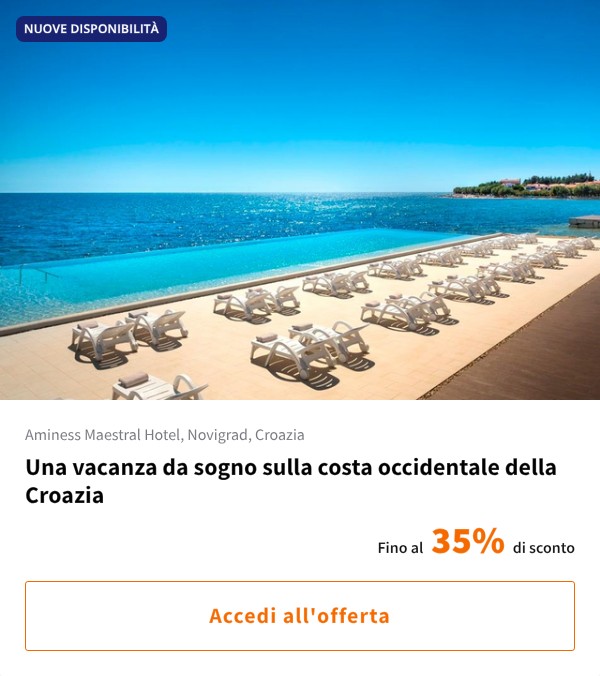 Una vacanza da sogno sulla costa occidentale della Croazia