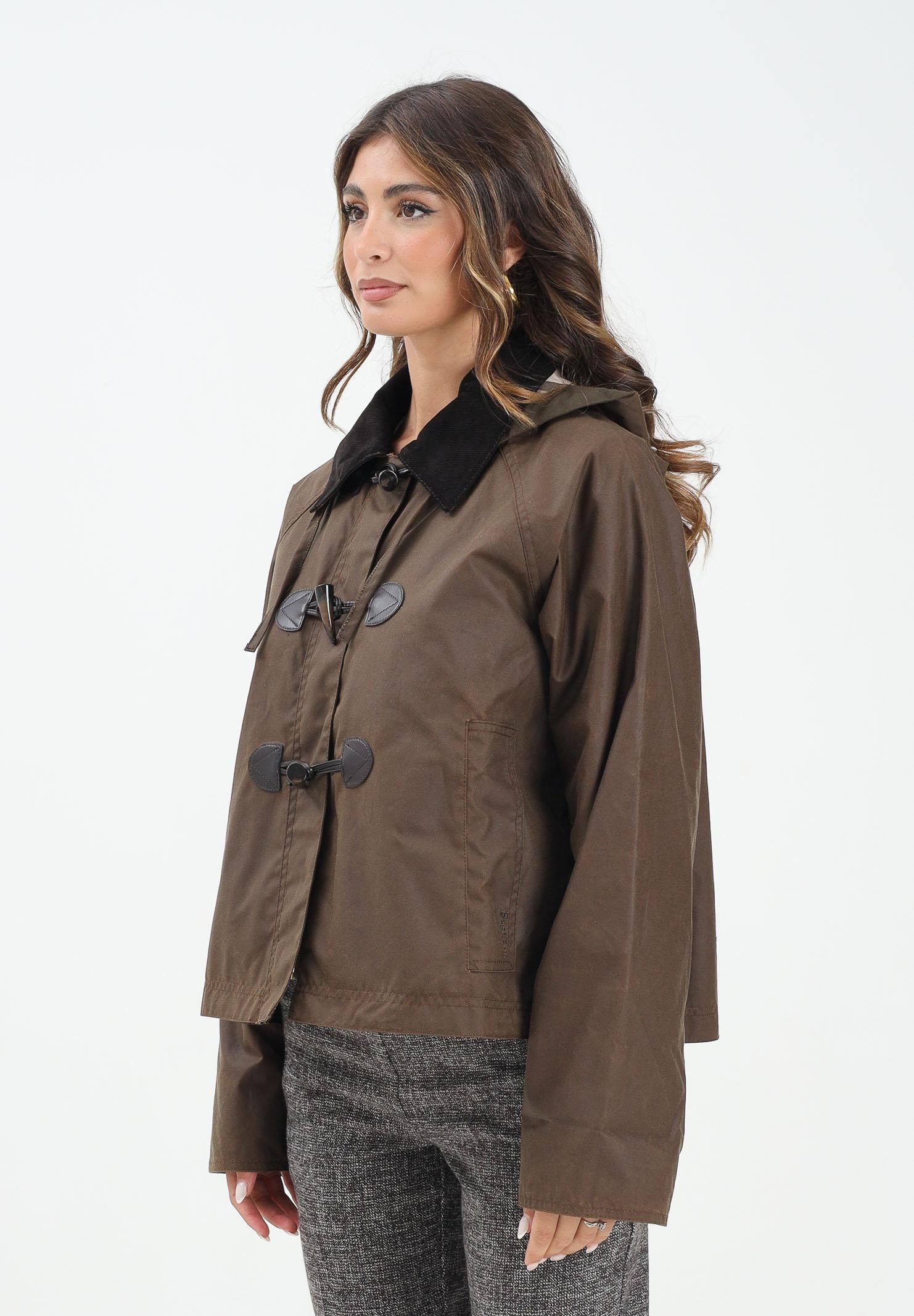Image of BARBOUR Montgomery cerato Myra marrone da donna