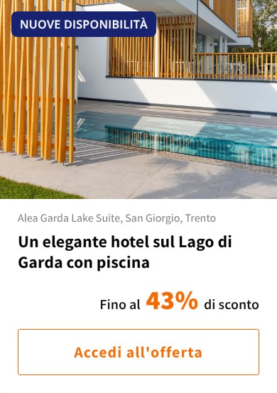 Un elegante hotel sul Lago di Garda con piscina