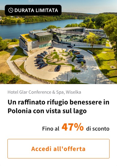 Un raffinato rifugio benessere in Polonia con vista sul lago