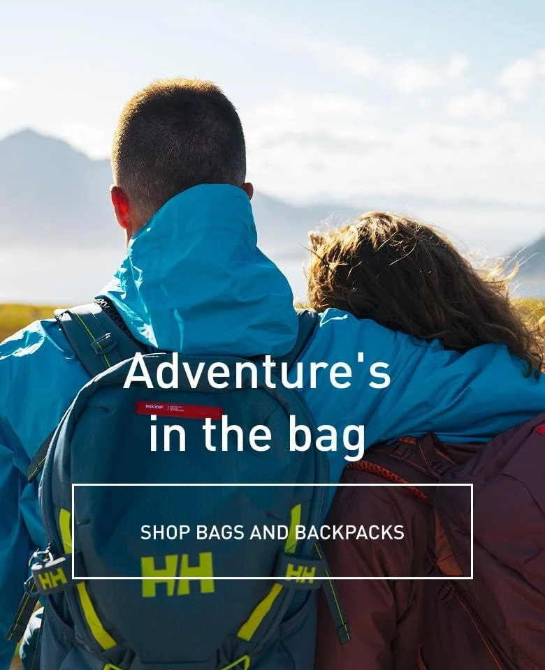 Adventure's in the bag. SHOP BAGS AND BACKPACKS