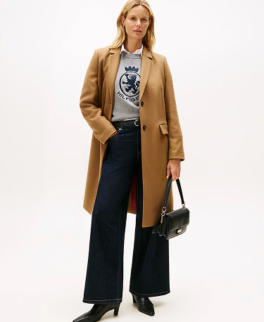 Cappotto monopetto con cashmere
