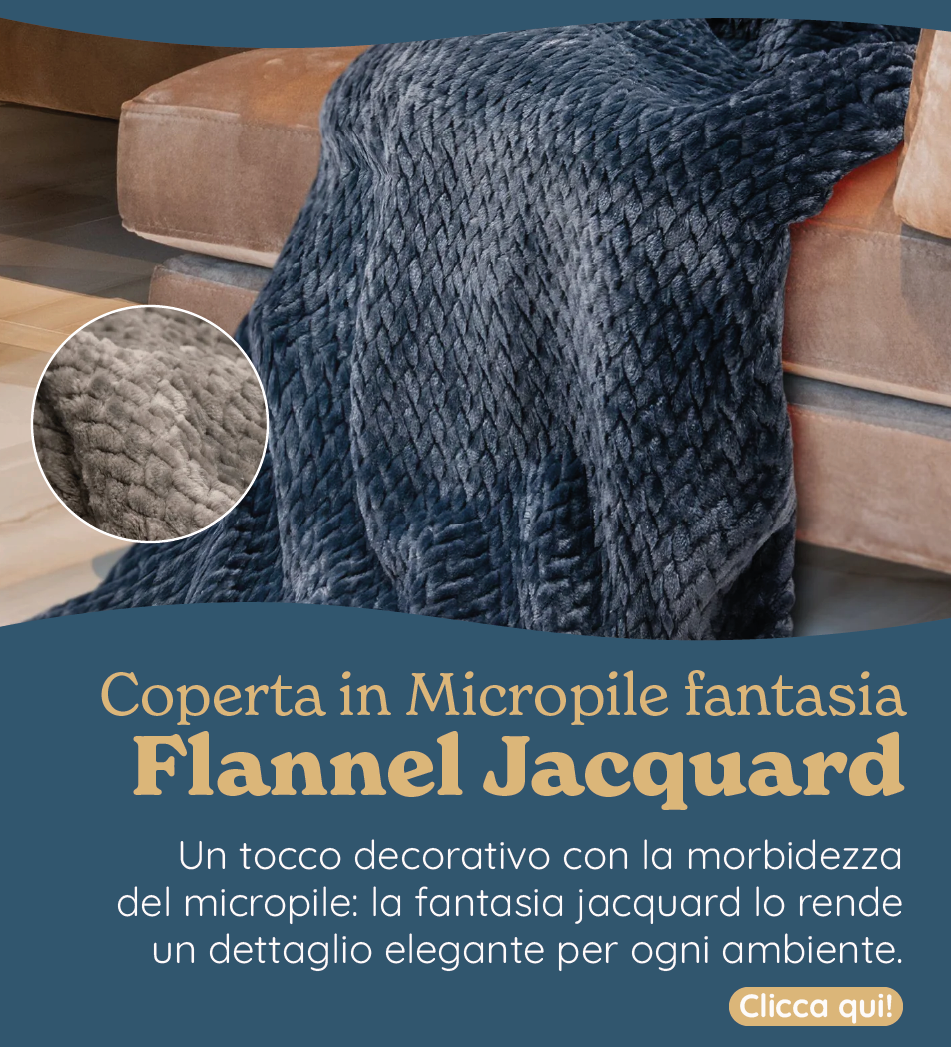 Coperta in Micropile fantasia Jacquard - Flannel Jacquard