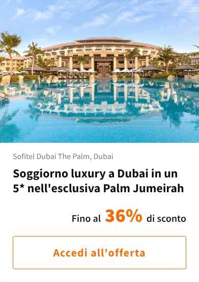 Soggiorno luxury a Dubai in un 5* nell&#x27;esclusiva Palm Jumeirah