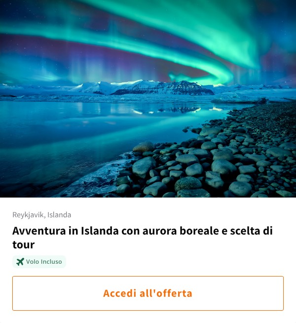 Avventura in Islanda con aurora boreale e scelta di tour