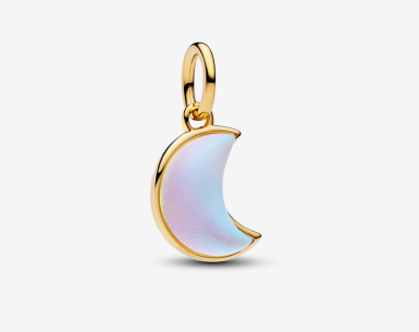 Sparkling Crescent Moon Dangle Charm