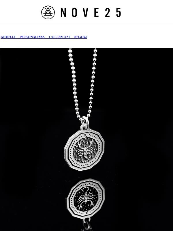 È il mese dello Scorpione ♏️ Leggi l'oroscopo di Nove25 e acquista il tuo gioiello della collezione Horoscope