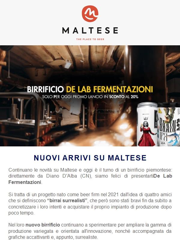 Novità su Maltese: De Lab Fermentazioni in sconto 20%!