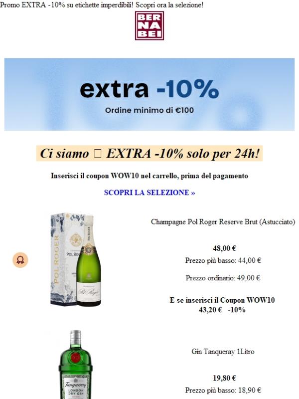 EXTRA -10% 😮 Che prezzi!