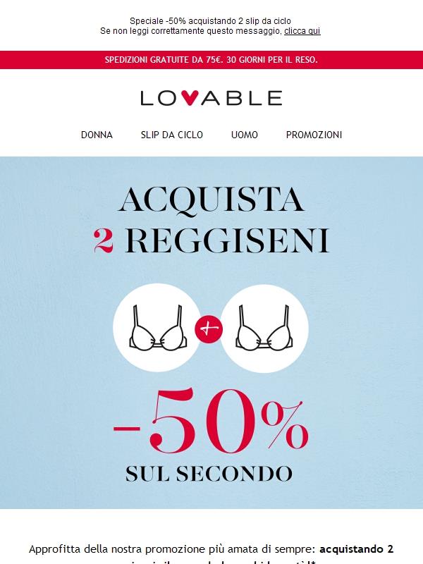 Promo reggiseni | Prendi 2 e uno è al 50% 😍