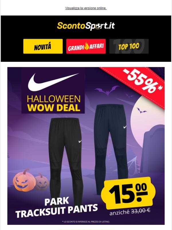 Pantaloni da allenamento Nike Park a soli 15 €! 😱🎃