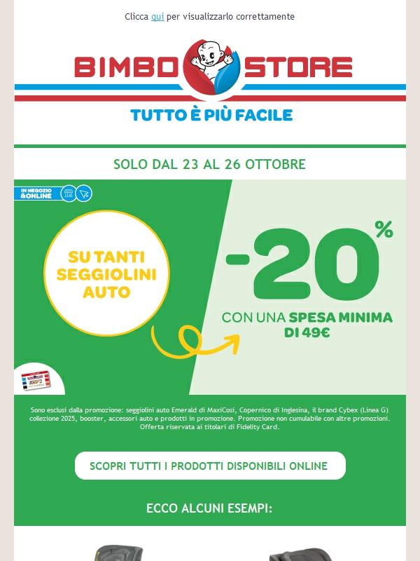 Dal 23.10 sconti su tanti seggiolini auto e abbigliamento! 🎉