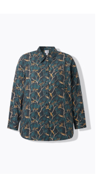 Camicia con stampa in stile country, collo da camicia e maniche lunghe