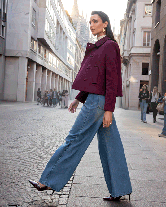 Cappotto Bordeaux in Velour