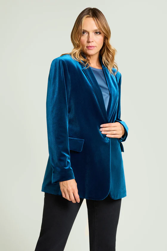 BLAZER IN VELLUTO STRETCH