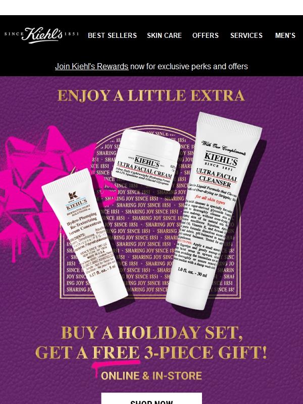 🎁 Holiday Starts NOW! Get a FREE 3-Pc Gift!