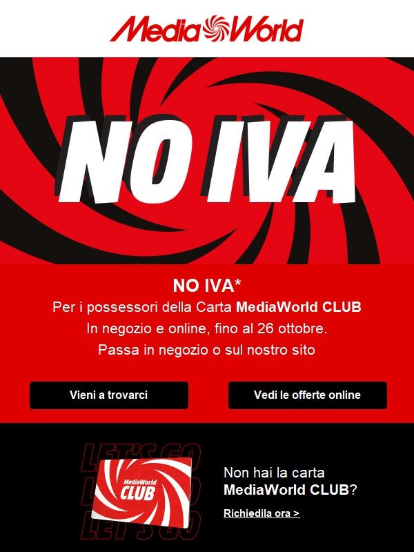 NO IVA con la Carta MW CLUB fino al 26/10