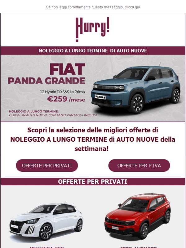 🚘HURRY! Noleggio | Le MIGLIORI OFFERTE della settimana 🚘 Scopri tutte le auto a noleggio a prezzi scontati!
