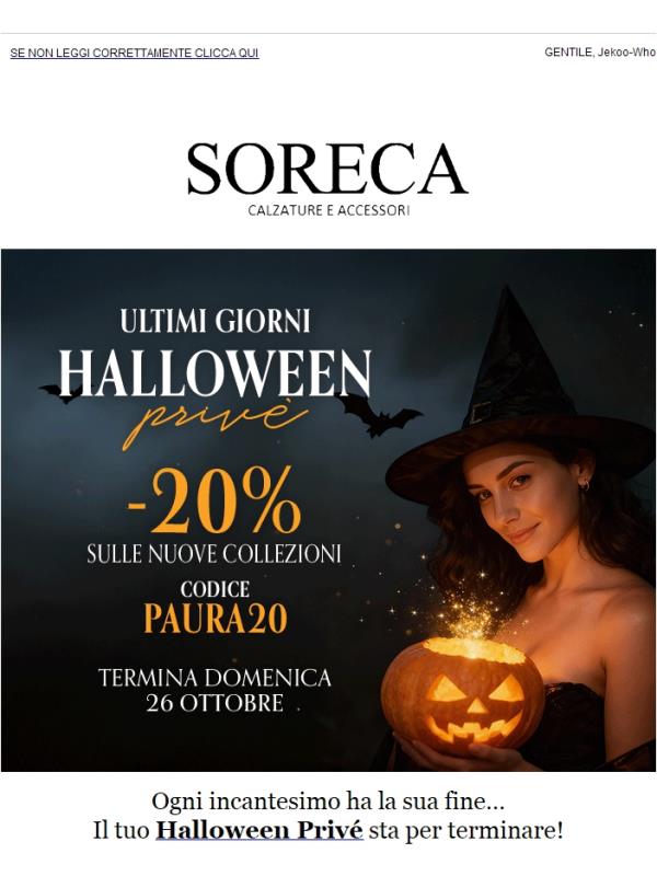 Halloween Privè sta per terminare...