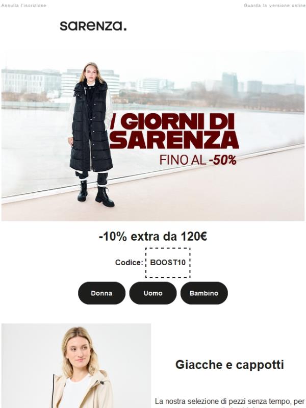 Fino al -50% sui tuoi prossimi look 🧡