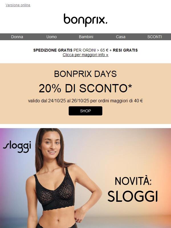 Bonprix Days: -20% su TUTTO 🚀