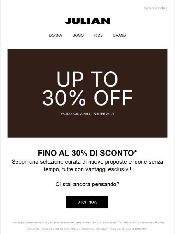 FINO AL 30% | I tuoi preferiti ti aspettano