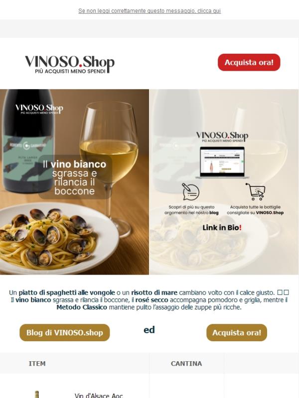 🍝🍷 Il vino bianco sgrassa e rilancia il boccone | VINOSO