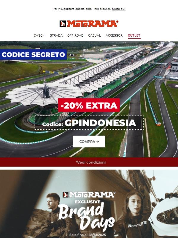 🏁Codice GPMALAYSIA = –20% EXTRA🔥