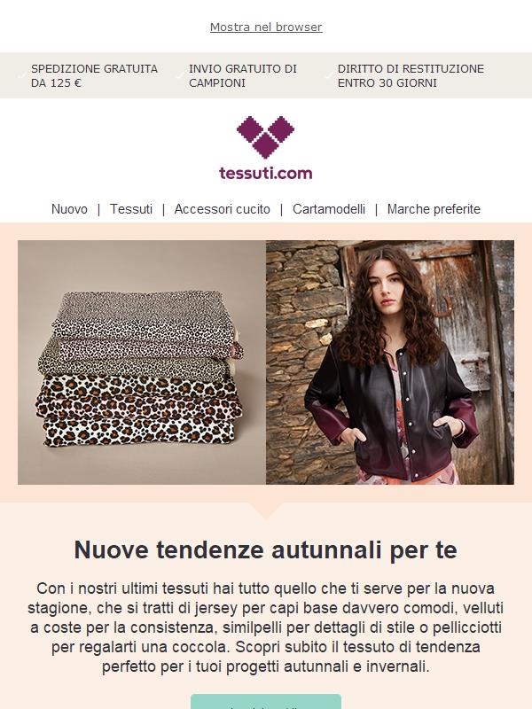 Nuovi tessuti di tendenza per l'autunno e l'inverno