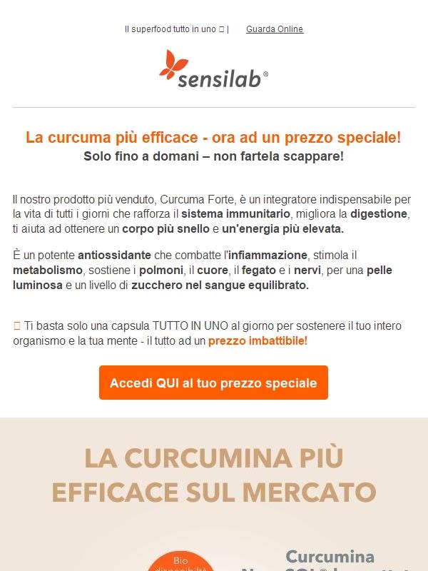 ⏰ 24h: Curcuma premium in offerta speciale