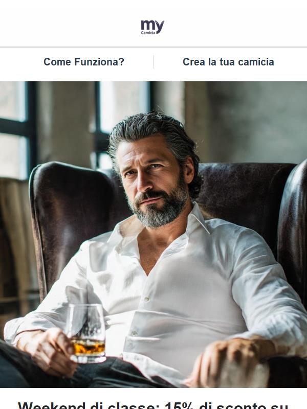 Weekend di classe: 15% di sconto su tutte le camicie su misura
