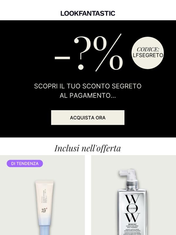 Scopri il tuo sconto segreto al pagamento...
