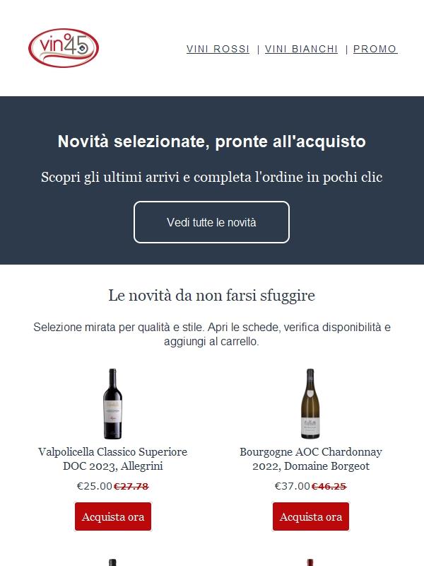 Nuovi arrivi: clicca e metti nel carrello