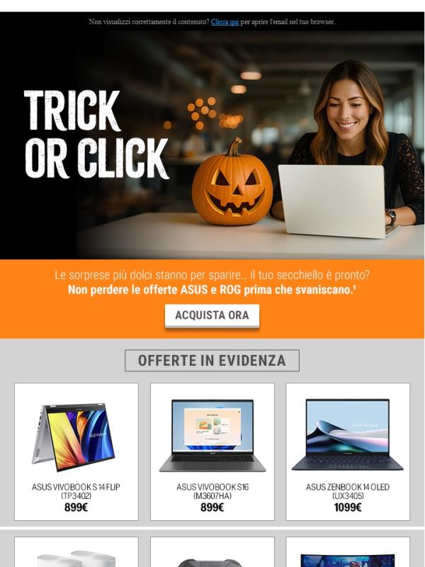 Non perdere le offerte ASUS e ROG prima che svaniscano 👻🎃