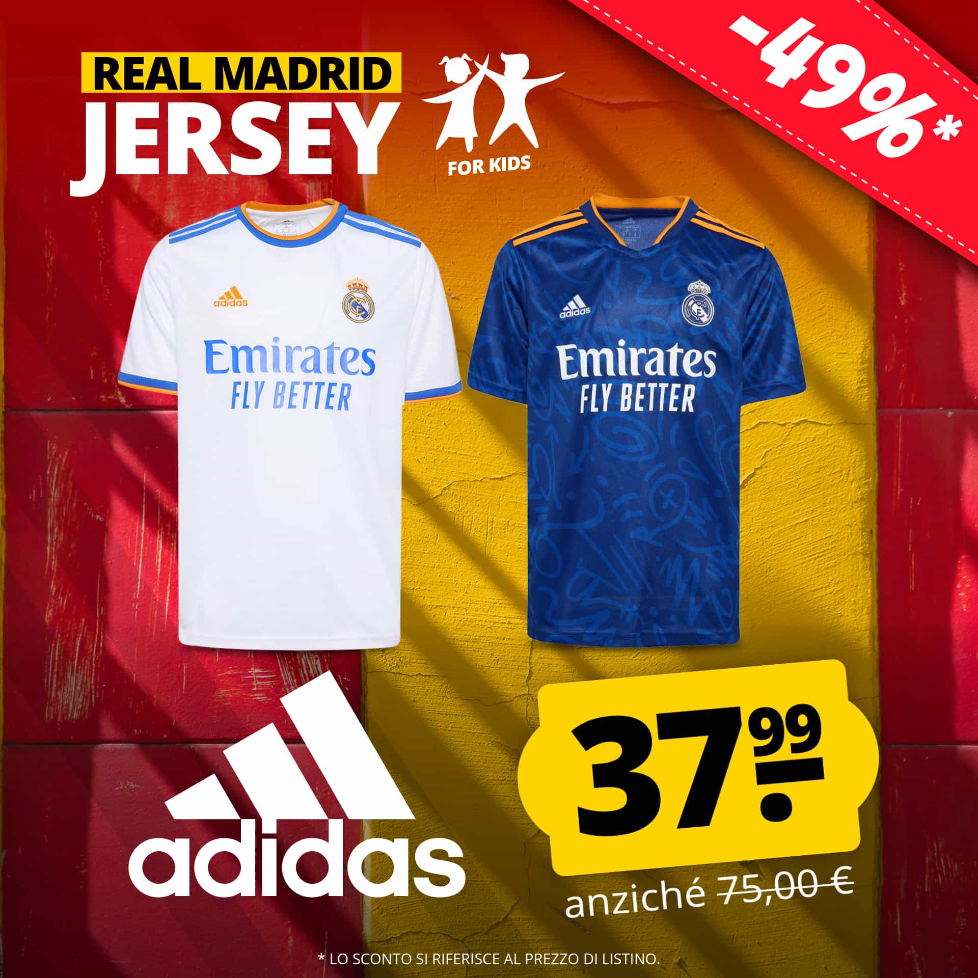 Real Madrid cf adidas bambini maglia per il gioco in casa