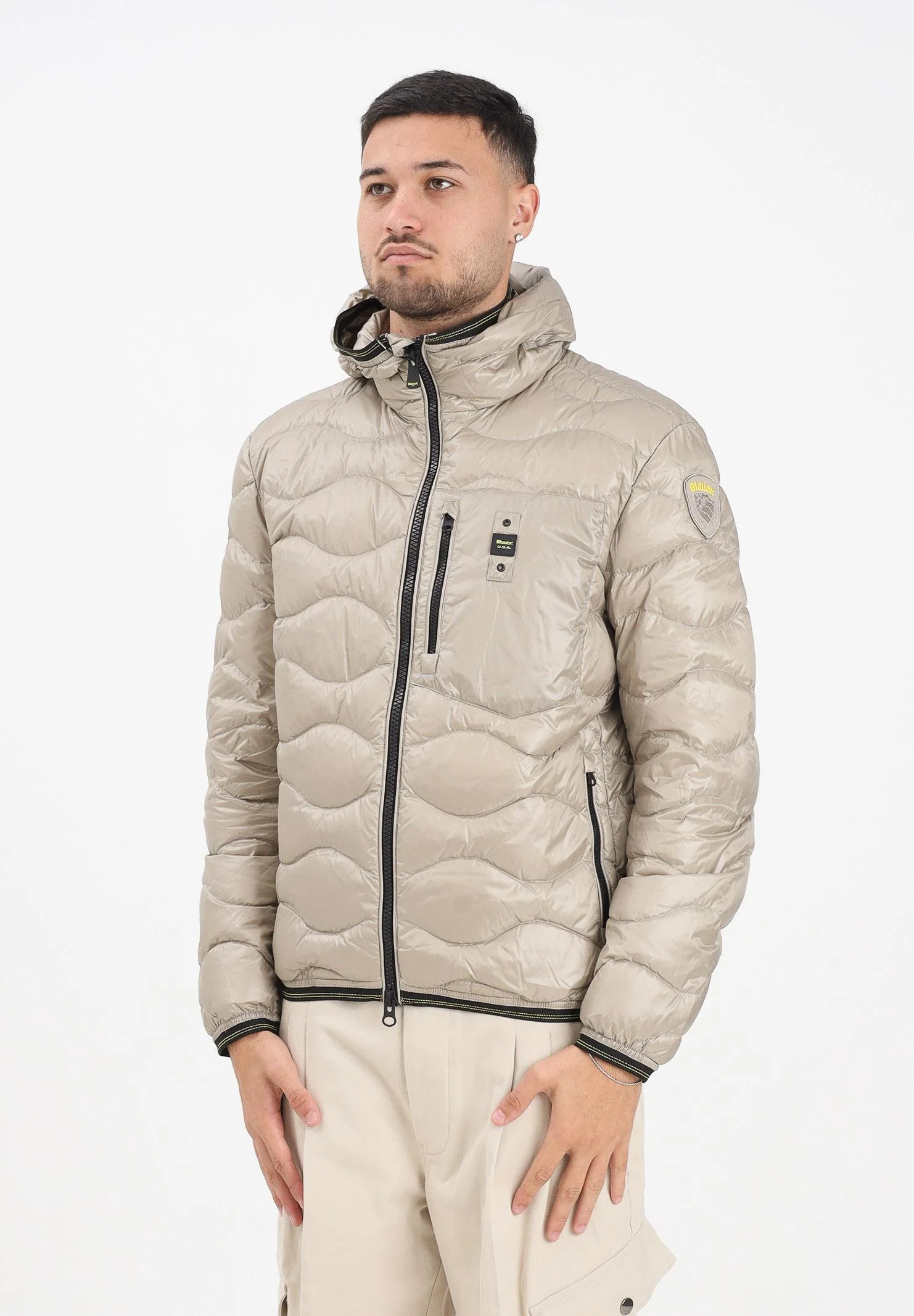 Image of BLAUER Piumino WAVE beige da uomo