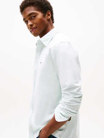 Camicia Oxford regular fit a righe