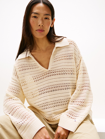 Pullover oversize all'uncinetto