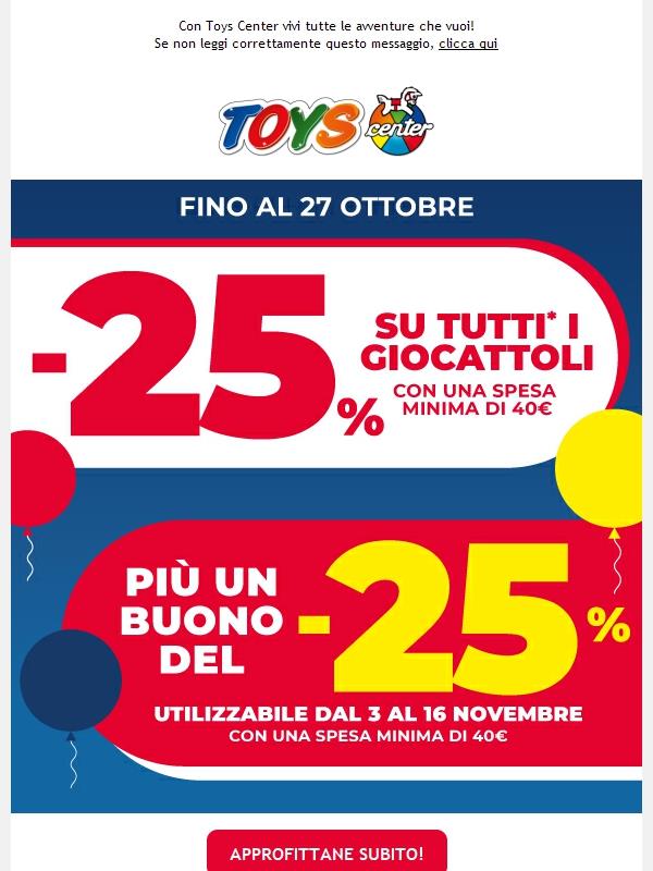 🔔🎉 Continua il -25% su TUTTI i giocattoli per il nostro compleanno!