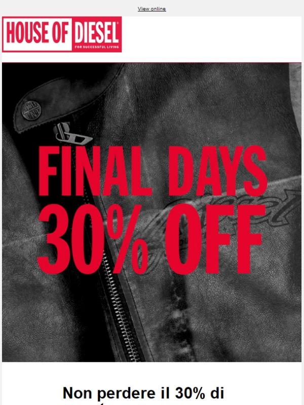 30% di sconto | Ultimi giorni