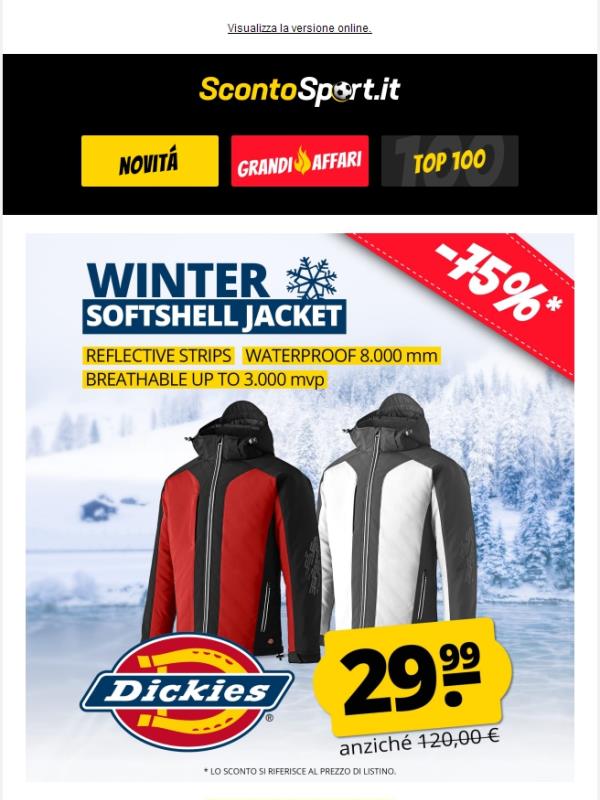 Giacca softshell invernale Dickies a soli 29,99 €! ❄🧥 Sconto del 75 %!